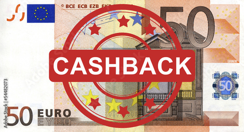 "50 Euroschein mit Cashback Stempel" Stockfotos und ...
