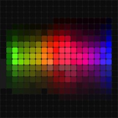 Multicolor abstract lights disco background