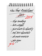 New year resolutions - same again 2014
