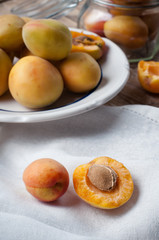 Naklejka na ściany i meble Rustic still life with apricots