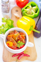 baked meat and vegetables