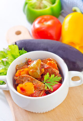 baked meat and vegetables
