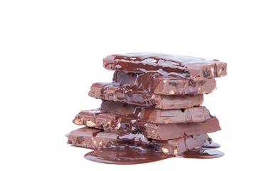 Chocolate  with chocolate sauce