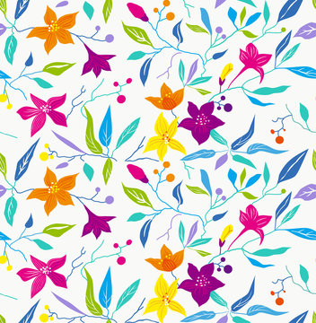 pattern; seamless; flower; bright, modern