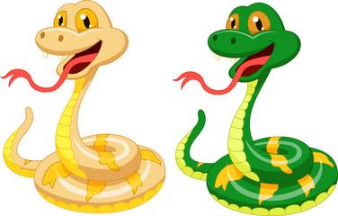Fototapeta premium Cute snake cartoon