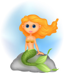 cute mermaid cartoon