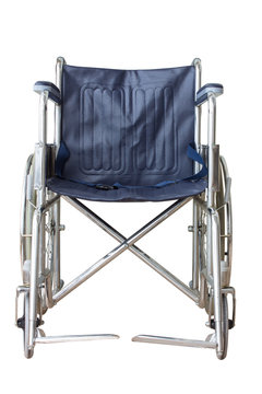 Bule Wheel Chair On White Background