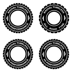 vector radial tubeless hi performance tyre symbols © Roman Sotola