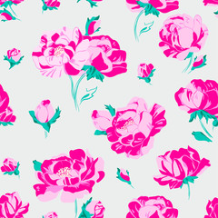 flower; pattern; anemone, floral; seamless