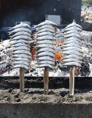 Espetos de Sardinas.