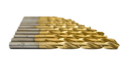 Set of golden drill bits