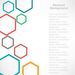 Fototapeta premium Background with hexagons