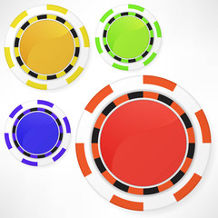 Illustration of Falling Poker Chips