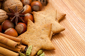 Christmas cookies and spices