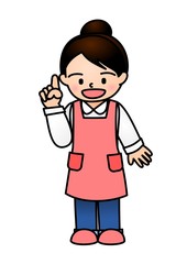 主婦　指差し
