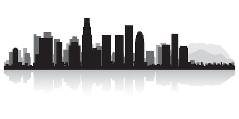 Fototapeta premium Los Angeles city skyline silhouette