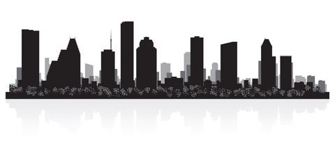 Houston city skyline silhouette