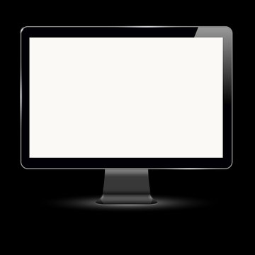 Computer Display On Black Background