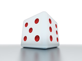 Dice rendered with red dots