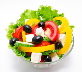 Fresh vegetable salad isolated