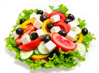 Fresh vegetable salad isolated