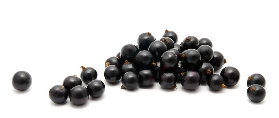 Heap of ripe black currant isolated on a white