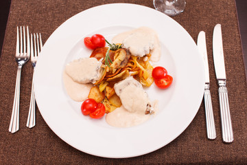 meat with potatoes