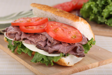 Roast Beef on French Bread