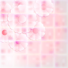 romantic pink background with flowers