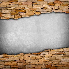 cracked stone wall