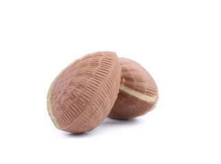 Brown chocolate seashell.