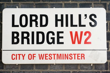 Lord Hill's Bridge street sign