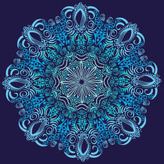 ornamental round lace pattern, circle background with many detai
