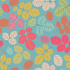 Seamless pattern with leaf, abstract leaf texture, endless backg