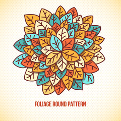foliage vector pattern. Eco friendly leaf design background.