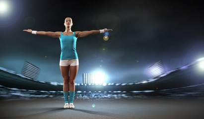 Fototapeta na wymiar Fitness woman exercising