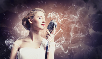 Female blonde singer