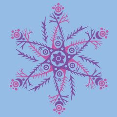 ornament, kaleidoscopic floral pattern