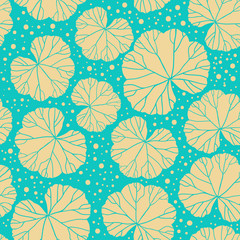  seamless leaf pattern. Abstract ornament