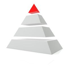 3d pyramid - obrazy, fototapety, plakaty