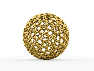 Abstract yellow sphere isolated