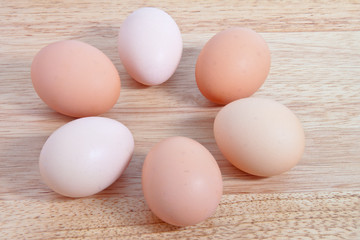 Circle of Fresh Eggs