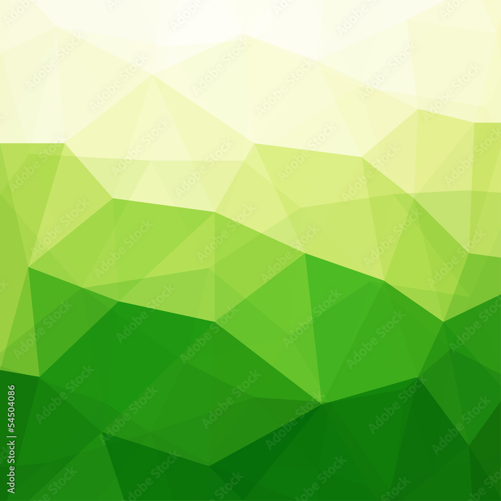 Aufkleber abstract green triangle background
