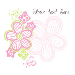 flower card with space for text