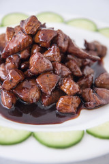 Stir fried beef chinese food