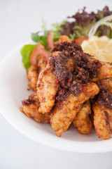 Fried fish with chilli sauce