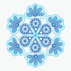 ornamental round lace pattern, circle background with many detai