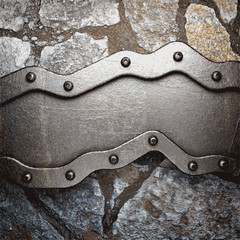 metal and stone background