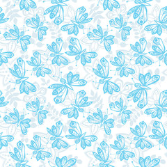 Romantic butterfly seamless pattern.
