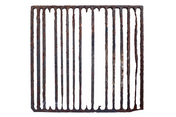 old, rusty prison grating